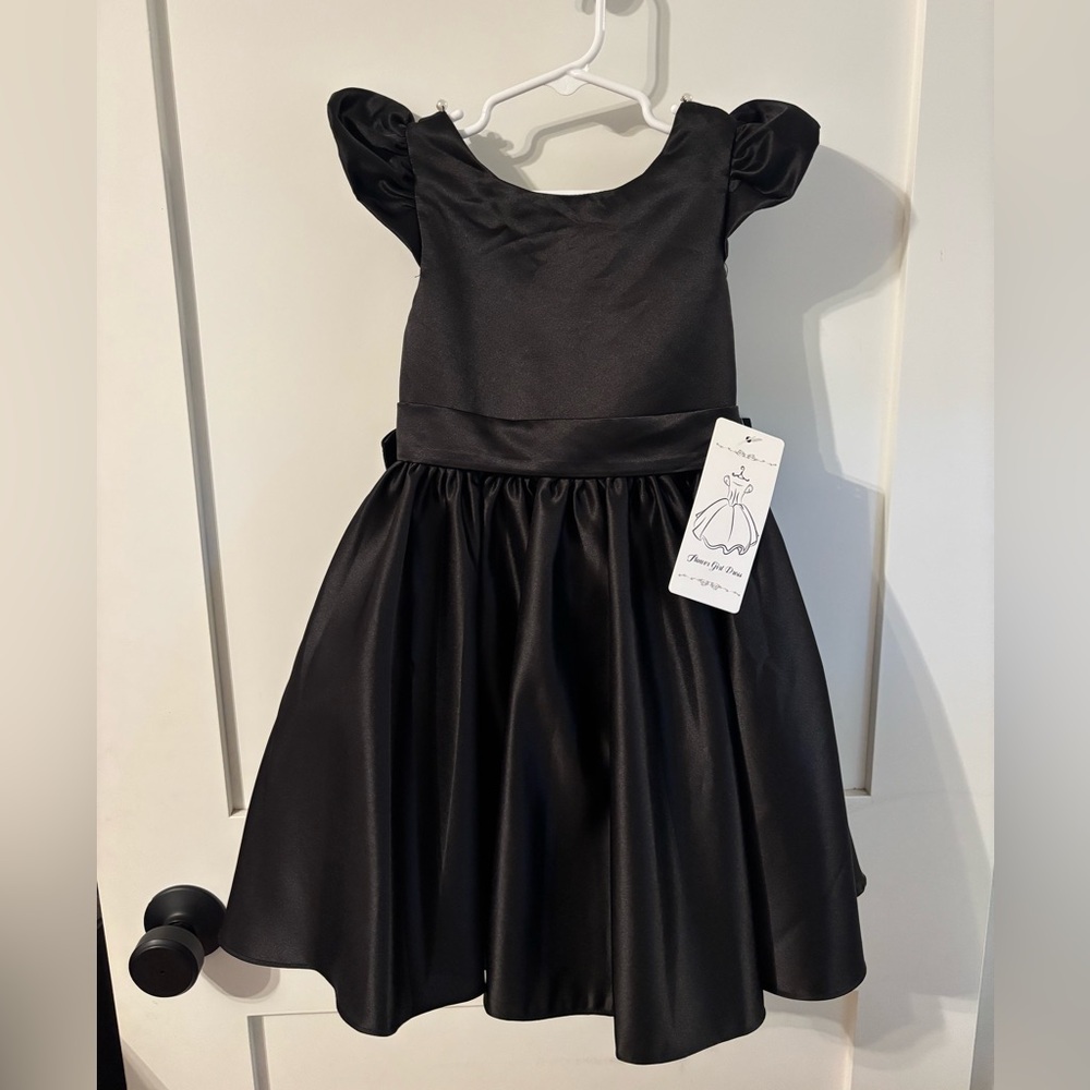 4T flower girl dress in black